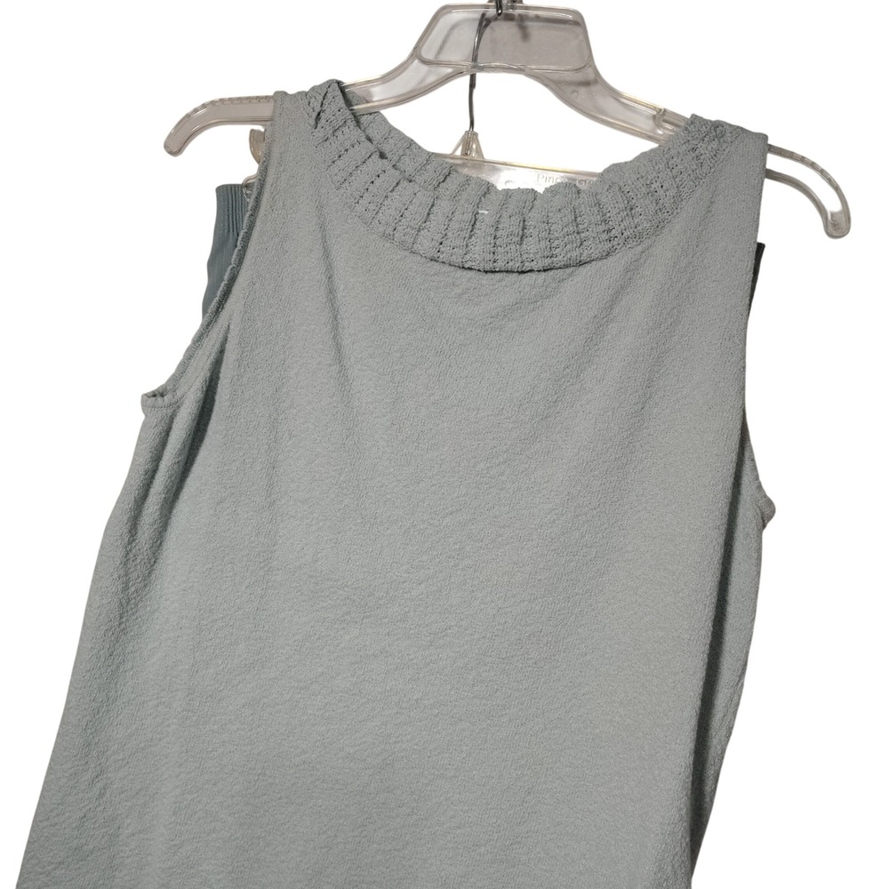 Susan Bristol Knit Tank Top, Sleeveless Shirt, Light Blue, Women's Size L